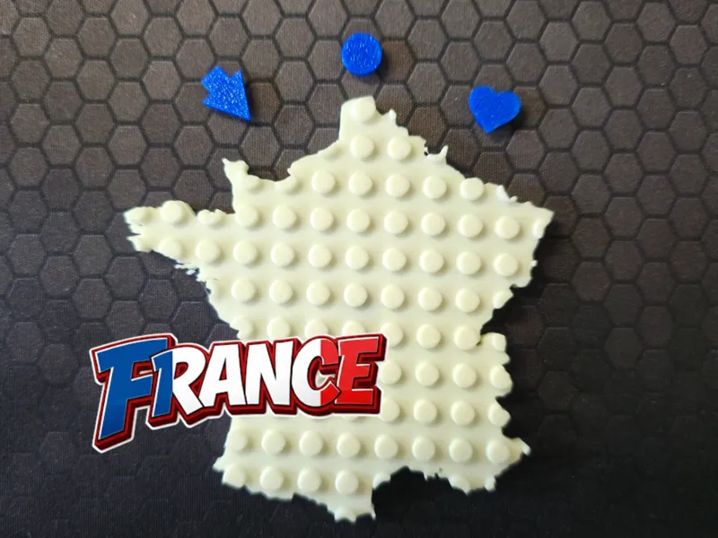 L-E-G-O inspirierte Karte "FRANCE"