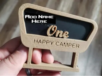 One Happy Camper Cake Topper