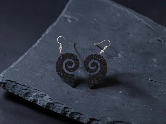 Aries spiral earrings