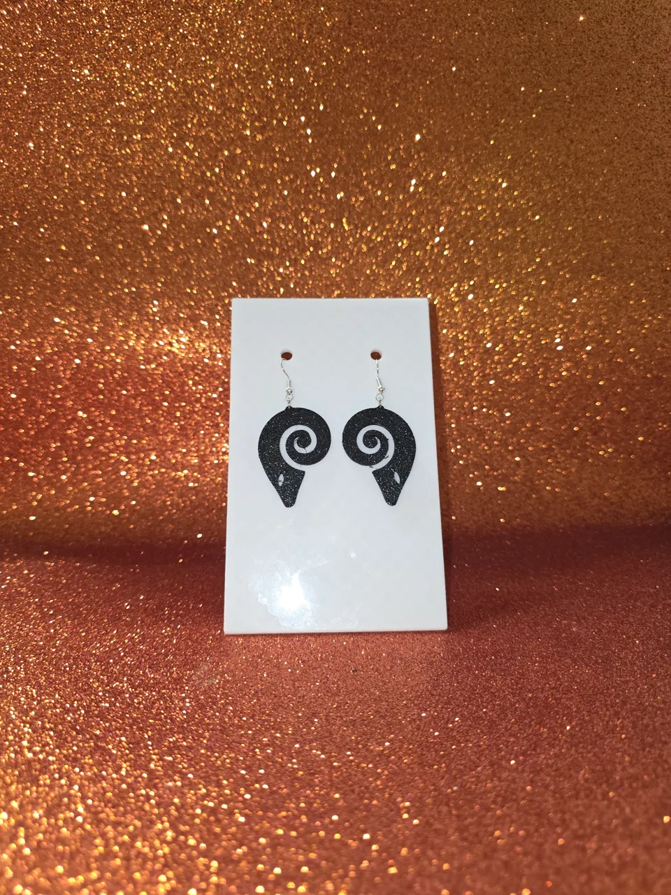 Aries spiral earrings view 2