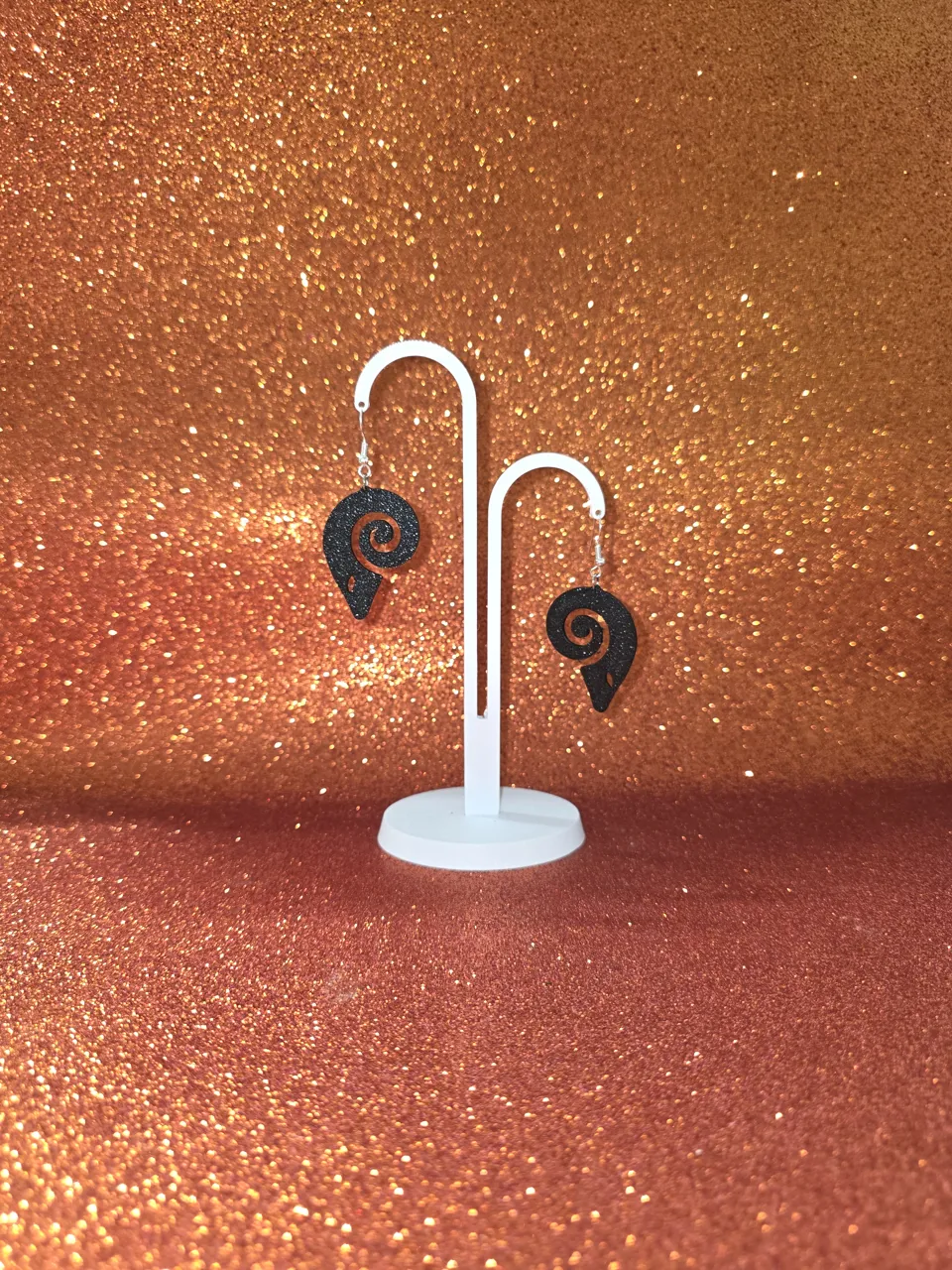 Aries spiral earrings view 3