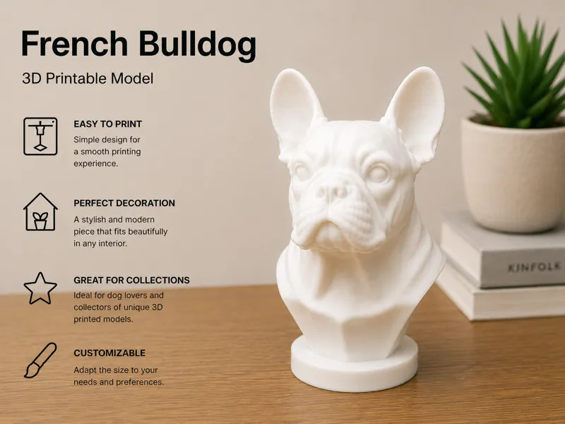 French Bulldog Bust