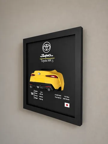Marco decorativo: Toyota Supra MK5 – Wall Art with Frame — vista de referencia 3
