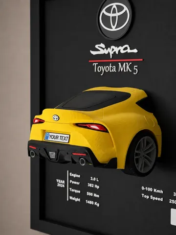 Marco decorativo: Toyota Supra MK5 – Wall Art with Frame — vista de referencia 4