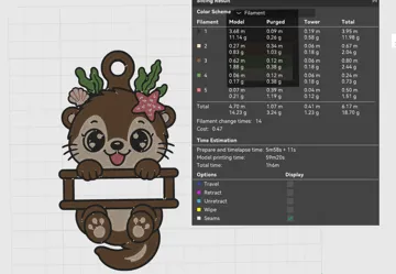 Accesorio para sujetar ligas de cabello: Otter Hair Tie Holder Keychain — vista de referencia 3