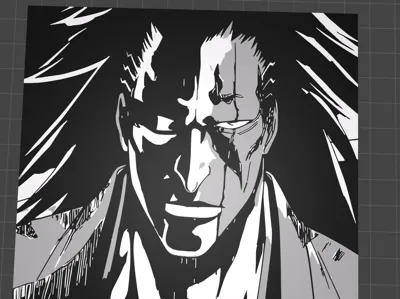 Kenpachi Coaster - MakerWorld Image to Keychain