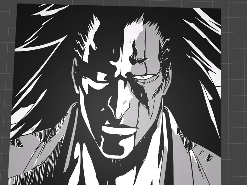 Kenpachi Coaster - MakerWorld Image to Keychain
