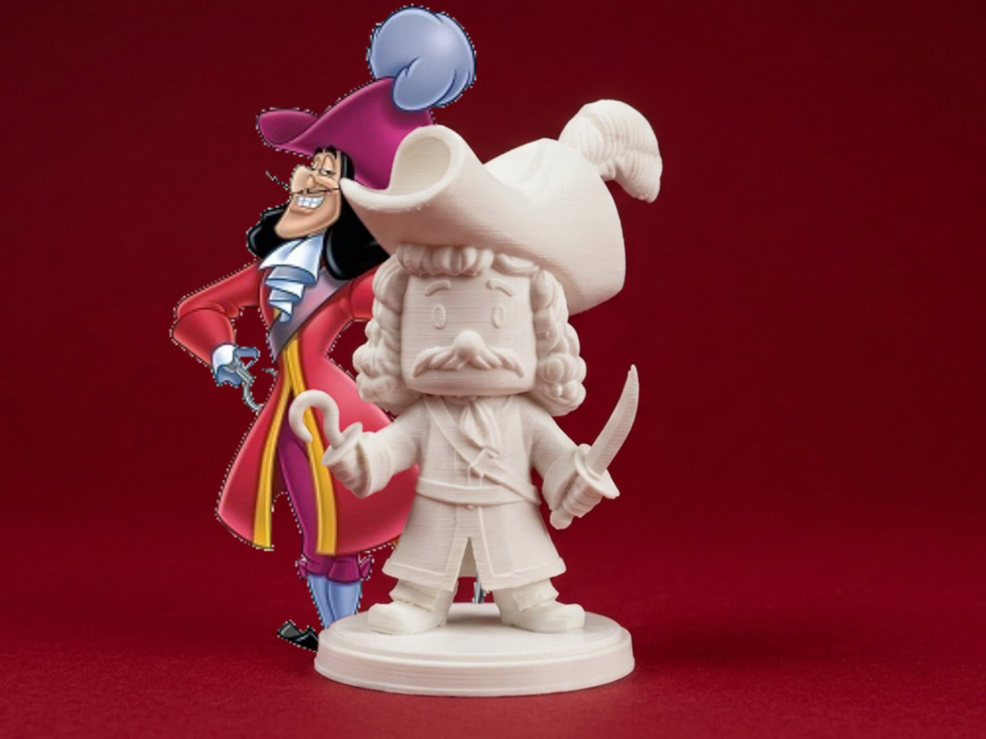 Chibi Captain Hook – Peter Pan Figurine