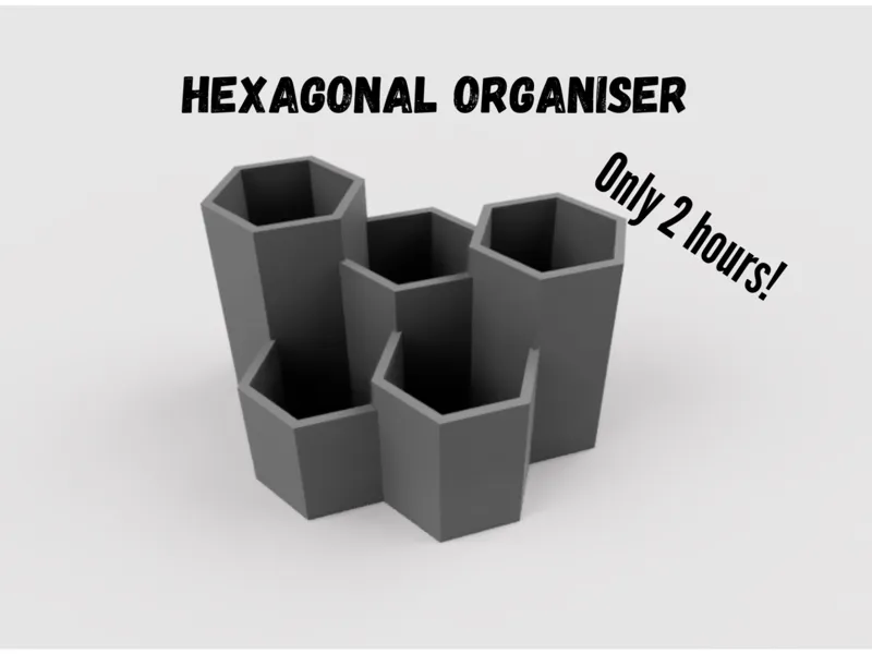 Hexagonal Pencil Organiser - Under 2 Hour Print!
