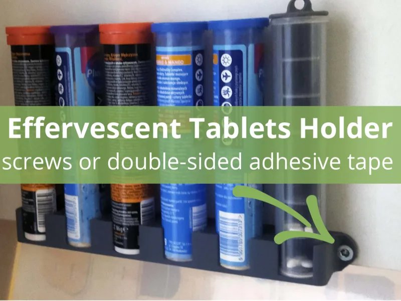 Effervescent Tablets Holder (screws,adhesive tape)