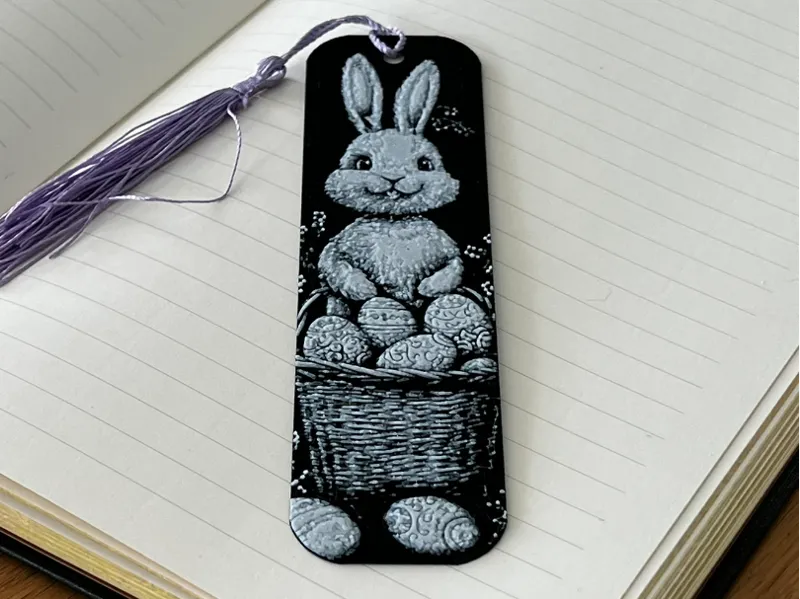 Cute Easter Bunny Hueforge Bookmark