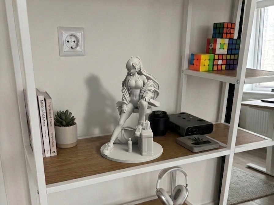 Hypebeast Summer Anime Girl | Trendy Statue