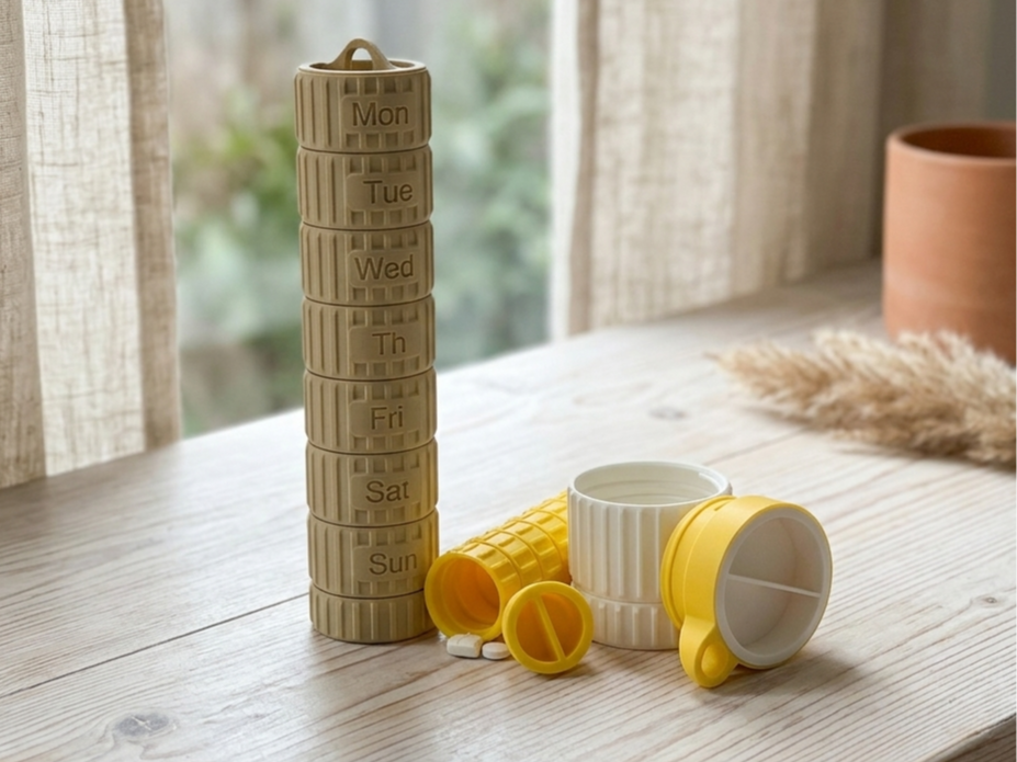 Parametric Stackable Capsule Containers