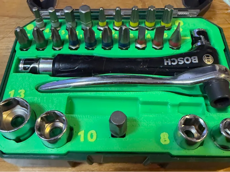 26+1pcs Bosch Mini Screwdriver & Ratchet Set