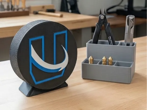 Utah Mammoth "U" Tusk Logo Hockey Puck