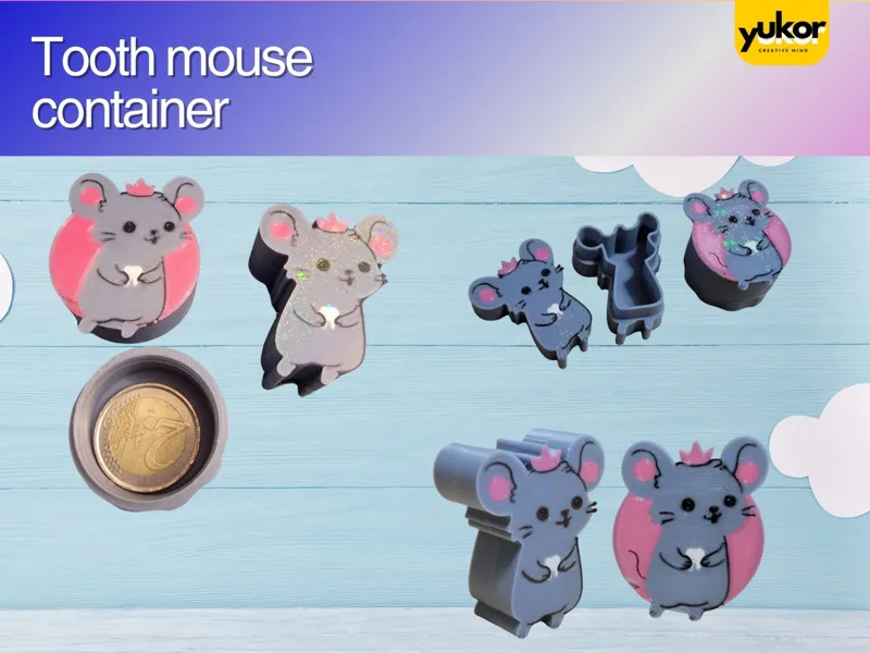 tooth mouse container - Topolino dei denti monete