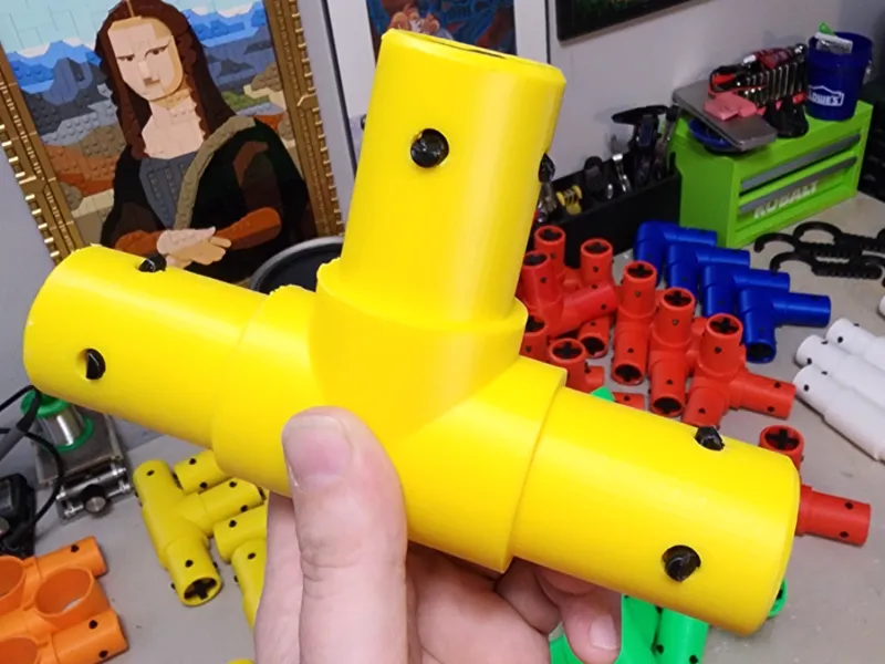 Playschool PipeWorks: Yellow 3way T-CONNECTOR 