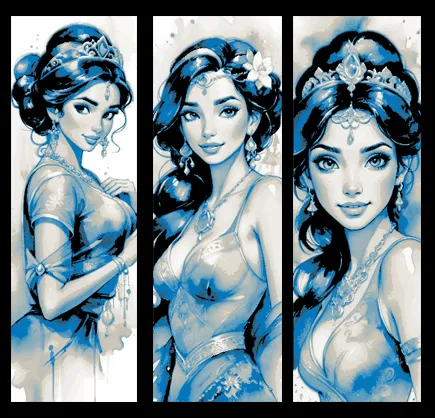 Fan Art 3 Bookmarks - Disney Princess Jasmine