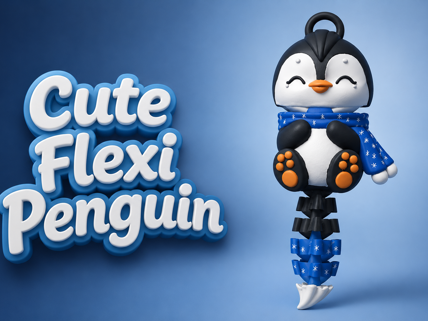Cute Flexi Penguin / Articulated Winter Penguin