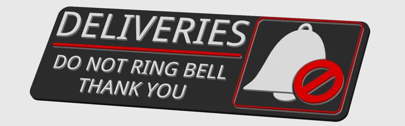 No Doorbell Deliveries Sign