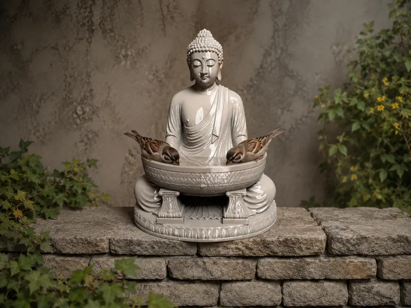 Zen Buddha Vogel / Insekten Tränke , Pflanzschale