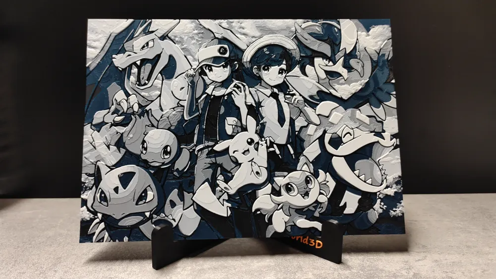 Pokemon Wall art Decoration (4 Colors Filament Painting) - HueForge by ...