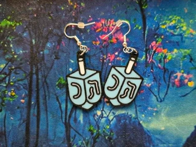 Dreidel Earrings