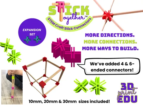 Adaptador: Stick Together STEM Connector | Expansion Pack 1 — referencia de MakerWorld