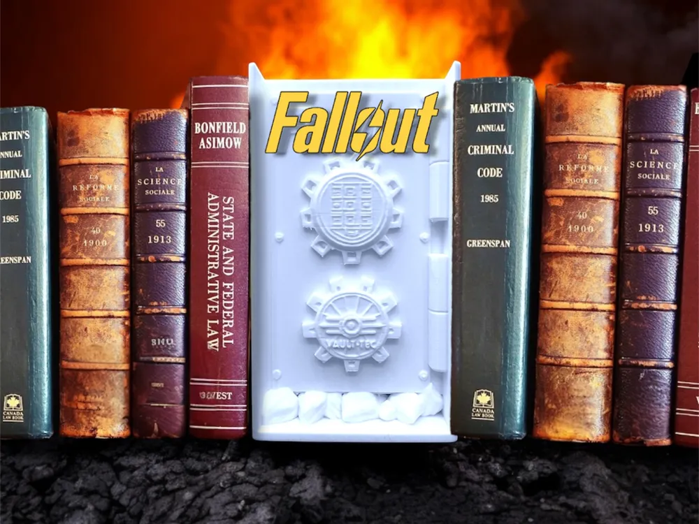 Fallout Vault Tec Book Nook - Free 3D Print Model - MakerWorld