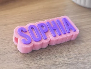Letrero o emblema decorativo: Parametric Personalized Threadable Names – Pencil — vista de referencia 3