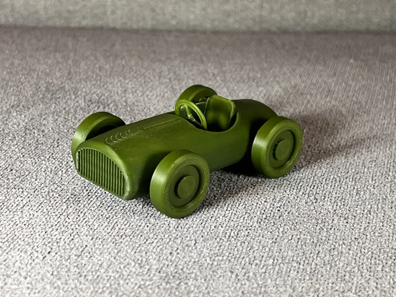 Minimalist Vintage Racecar (Functional Toy)