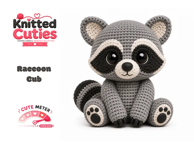 Knitted Cuties | Raccoon Cub