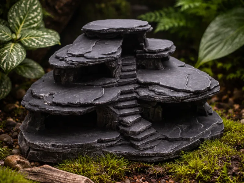 Slate rock cave hide 