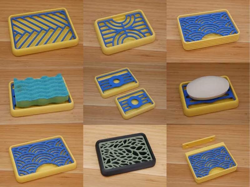 Mid Century Modern Sponge and Soap Dishes