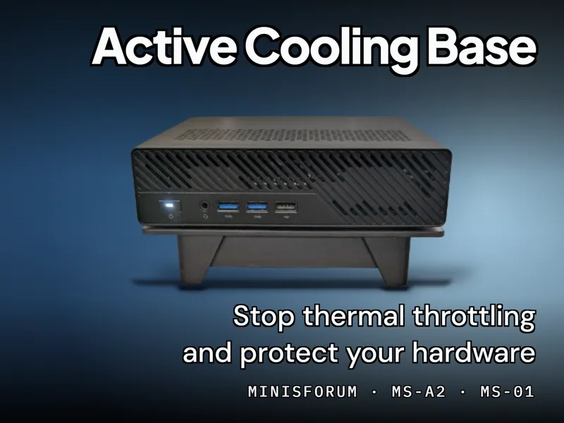 Minisforum MS-A2/MS-01 Active Cooling Base