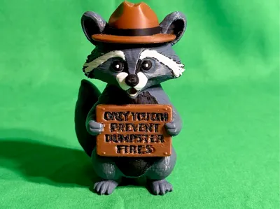 Dumpster Fire Raccoon