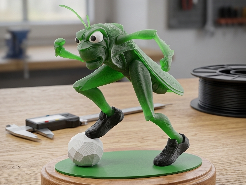 Grasshopper with soccer ball