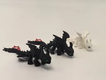 Modelo para impresión 3D: 驯龙高手系列,夜煞无牙仔挂饰,可爱飞龙,无需支撑MINI可打 — vista de referencia 3