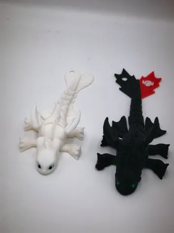 Modelo para impresión 3D: 驯龙高手系列,夜煞无牙仔挂饰,可爱飞龙,无需支撑MINI可打 — vista de referencia 2