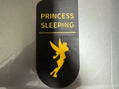 Tinkerbell Sleeping door sign