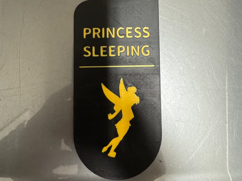 Tinkerbell Sleeping door sign