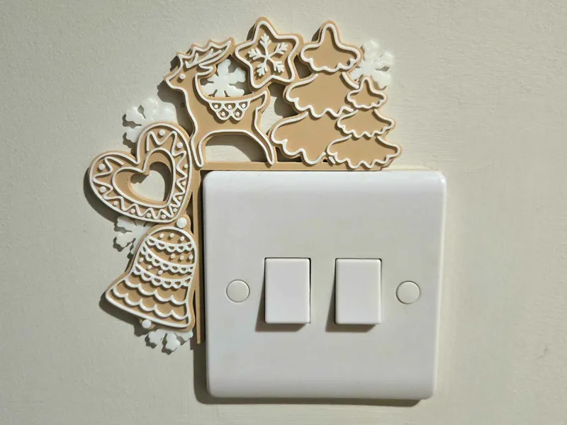 Gingerbread Heart Christmas Light Switch Corner 