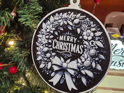 Merry christmas wreath