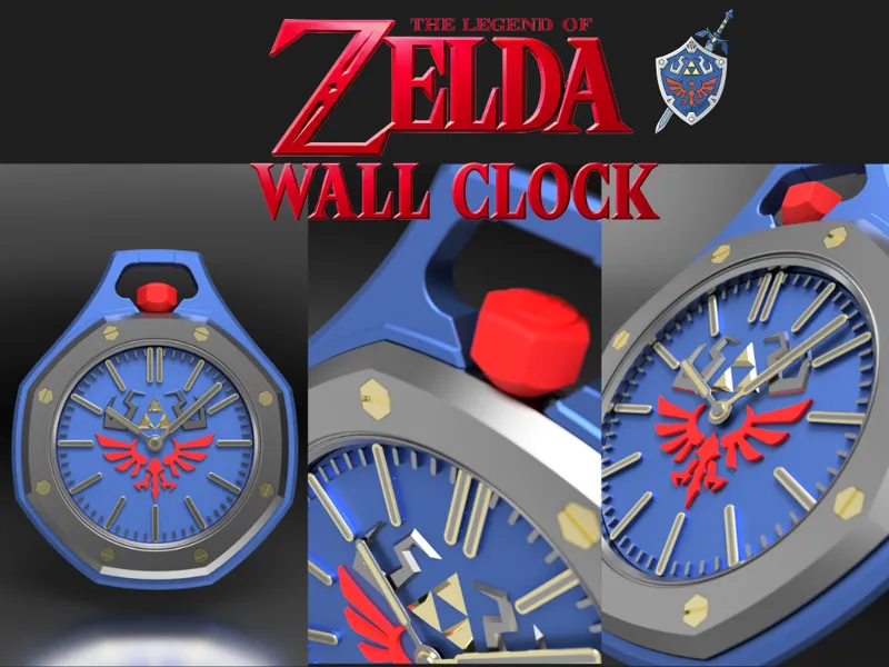 ZELDA / Link Shield - Horloge murale