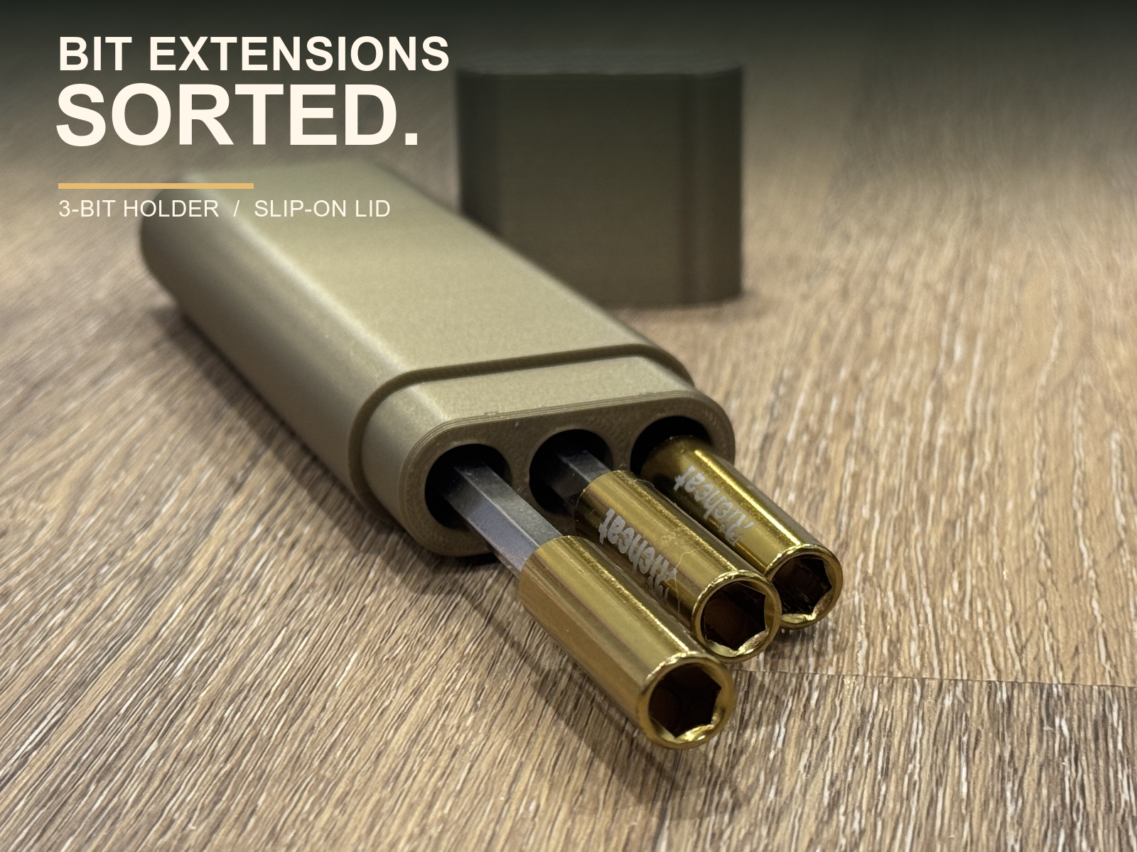 Parametric Box - Driver/Drill 1/4" Bit Extensions 3D model