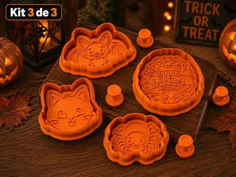 Adorno temático: Cute Halloween cookie Stamp Set — referencia de MakerWorld