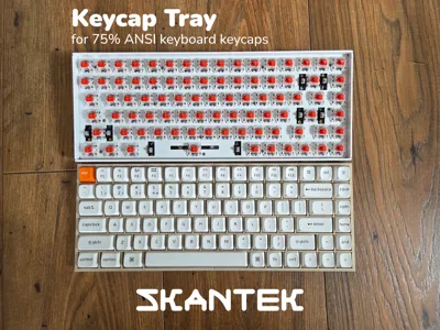 Keycap tray for 75% ANSI keyboard keycaps