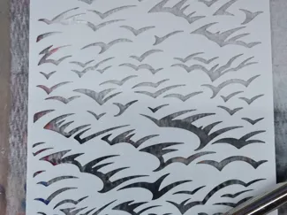 stencil onde del mare