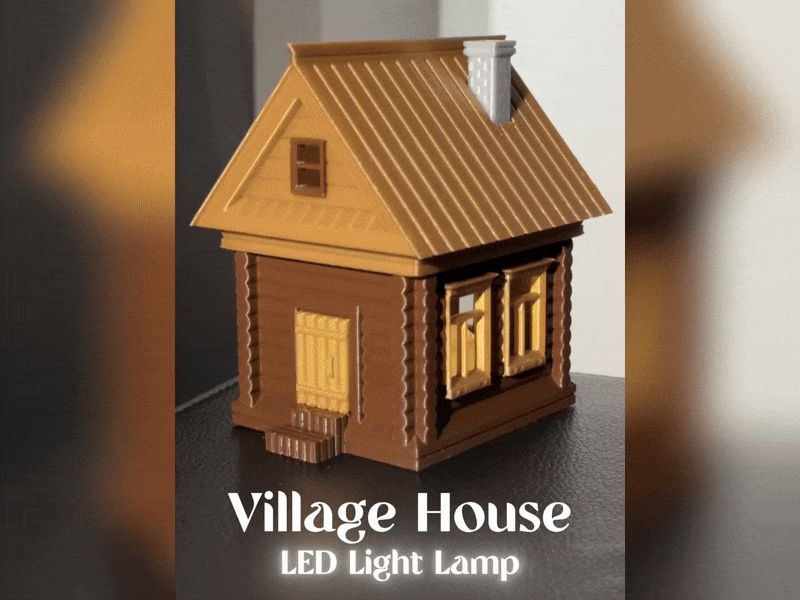 Traditional Village House Cute Cozy Lamp – No AMS