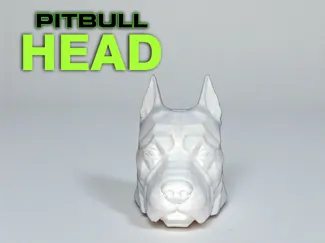 Low-Poly Pitbull Head